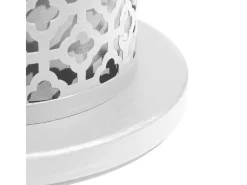Chimenea de bioetanol blanca TOLOSA, biochimenea de sobremesa, D20 x H49,5, para interior y exterior
