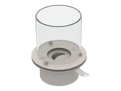 Chimenea de bioetanol, brasero de jardín, de pie, para uso interior y exterior, RAFFAELLO Corda Beige, d.35 x h.55