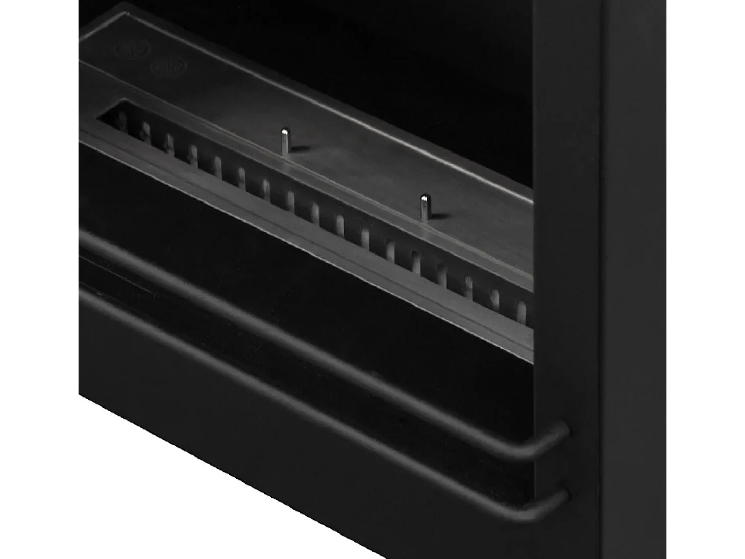 Chimenea de bioetanol de pie BELLINI de madera con efecto hormigón, fabricada en Italia, L96 x P35 x H96