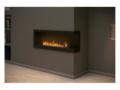 Chimenea de bioetanol empotrada Corner 1200 Right SimpleFire con cristal