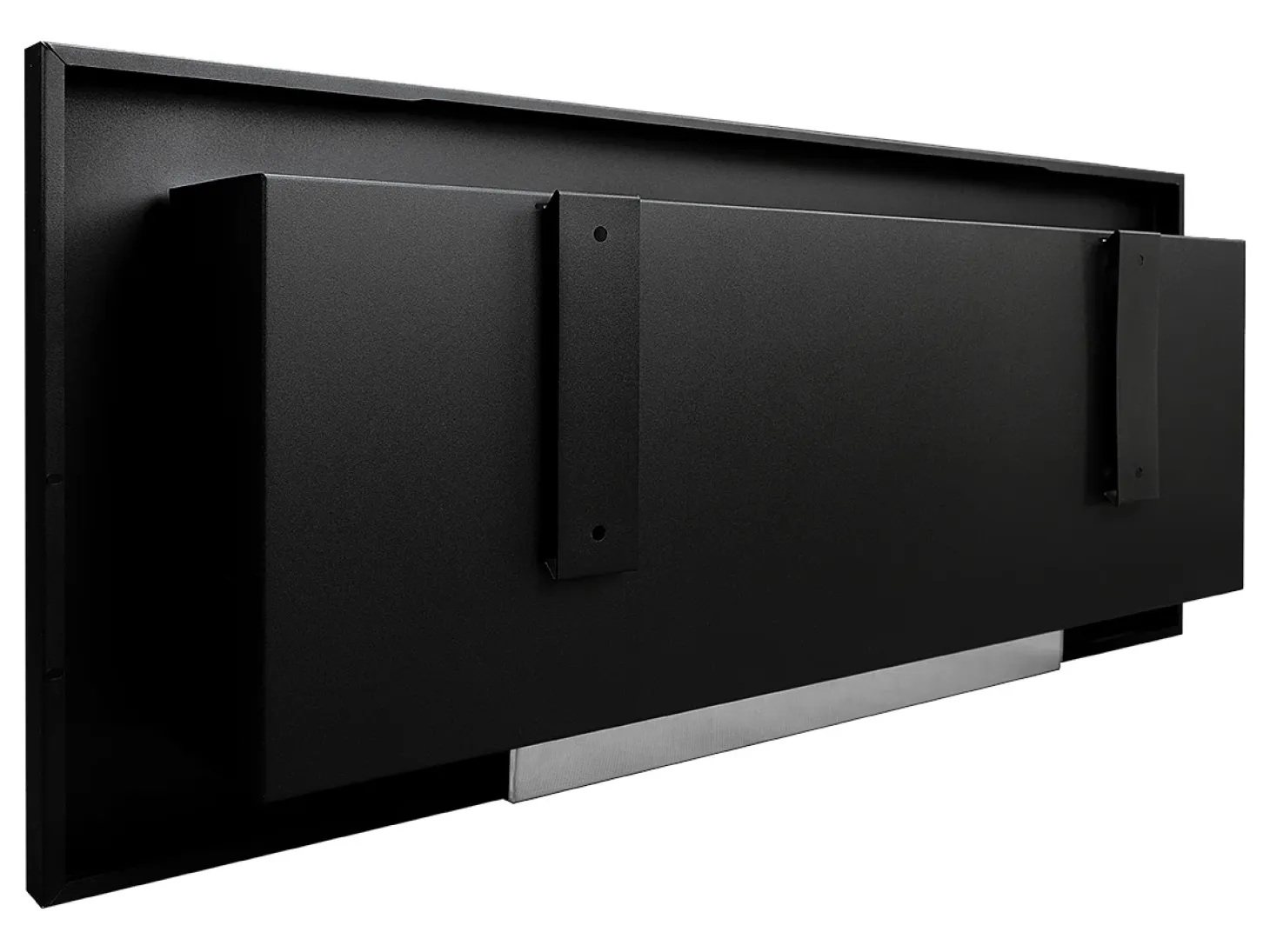 Chimenea de bioetanol Livorno Black de pared o empotrada, L 90 x P 12 x H 40 con cristal