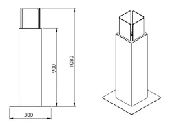 Chimenea de jardín de bioetanol para exterior Capri 110 Black