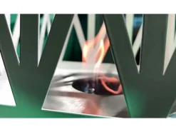 Chimenea de jardín de bioetanol para exterior Vulcano Nero 40x40x145 mm