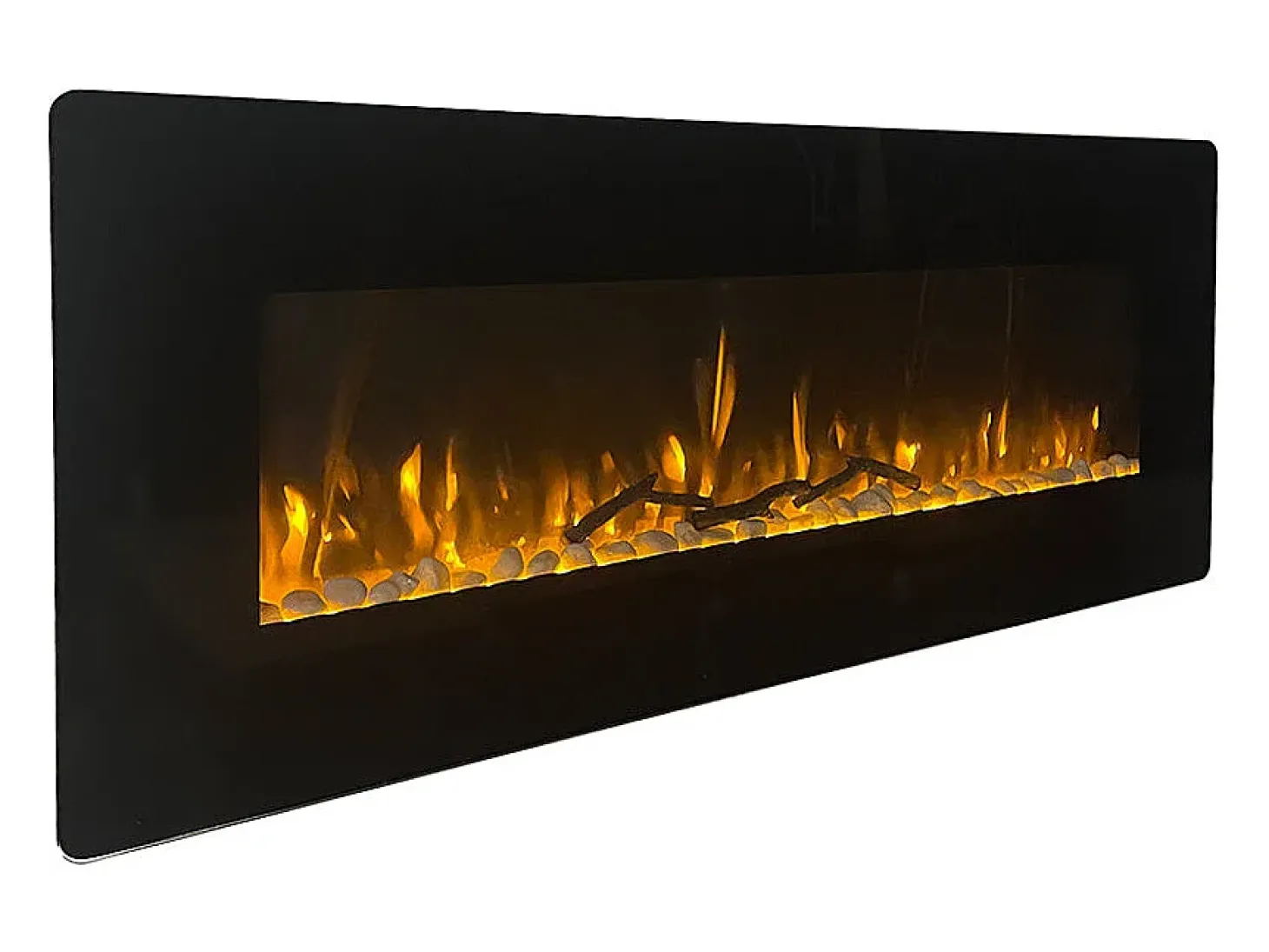 Chimenea eléctrica DALLAS chimenea de pared L127 x P 11 x H50