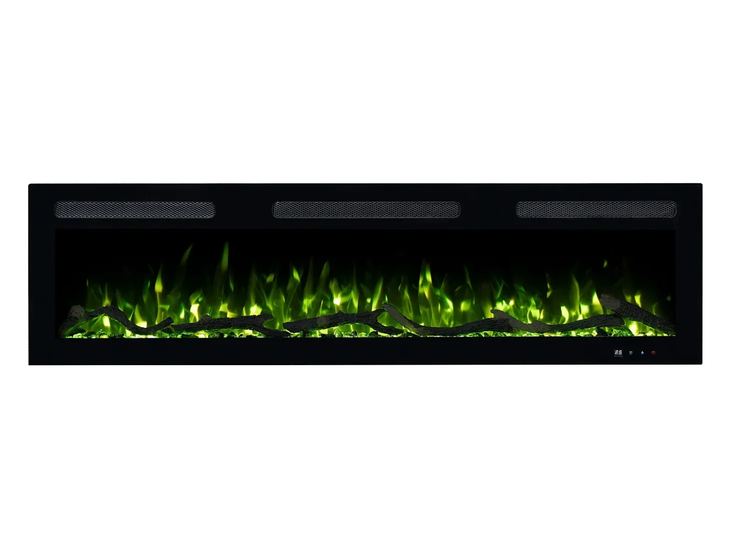 Chimenea eléctrica MONARCH 127 - fuego premium - de pared y empotrados - 127x13x35 cm - chimenea LED con calefacción 900/1800 W