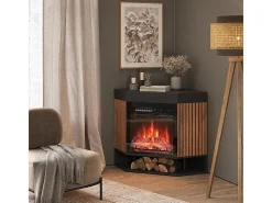 Chimenea eléctrica negro 100x73x80 lynea