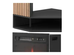 Chimenea eléctrica negro 100x73x80 lynea