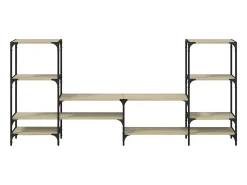 Cilyra Mueble de TV madera de ingeniería roble Sonoma 206,5x28,5x95 cm
