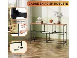 Cómoda de 5 cajones para dormitorio, mueble de almacenaje con estructura de metal, multicolor