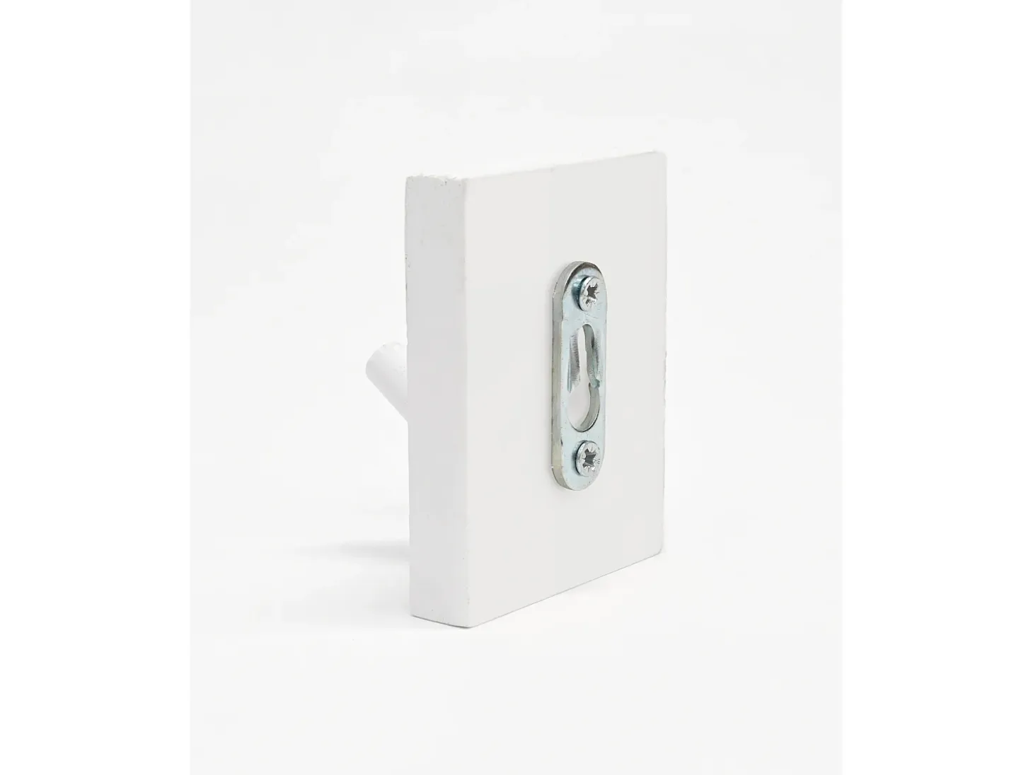 Colgador de pared de madera maciza en tono blanco de 8x6cm - KATE - DECOWOOD