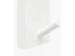 Colgador de pared de madera maciza en tono blanco de 8x6cm - KATE - DECOWOOD