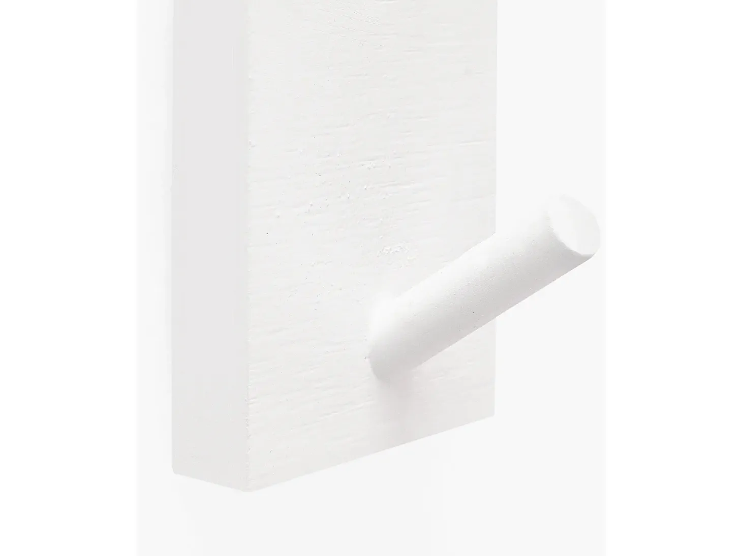 Colgador de pared de madera maciza en tono blanco de 8x6cm - KATE - DECOWOOD
