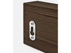 Colgador de pared de madera maciza en tono nogal de 61x9,5cm - KATE - DECOWOOD