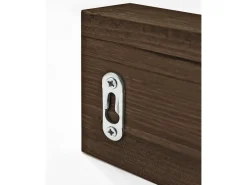 Colgador de pared de madera maciza en tono nogal de 61x9,5cm - KATE - DECOWOOD
