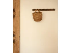 Colgador de pared de madera maciza en tono nogal de 61x5cm - KATE - DECOWOOD