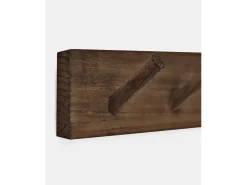 Colgador de pared de madera maciza en tono nogal de 61x5cm - KATE - DECOWOOD