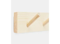 Colgador de pared de madera maciza en tono natural de 26x5cm - KATE - DECOWOOD
