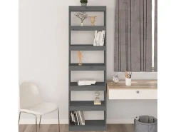 Colgate Estantería/divisor de espacios madera pino gris 60x30x199,5 cm