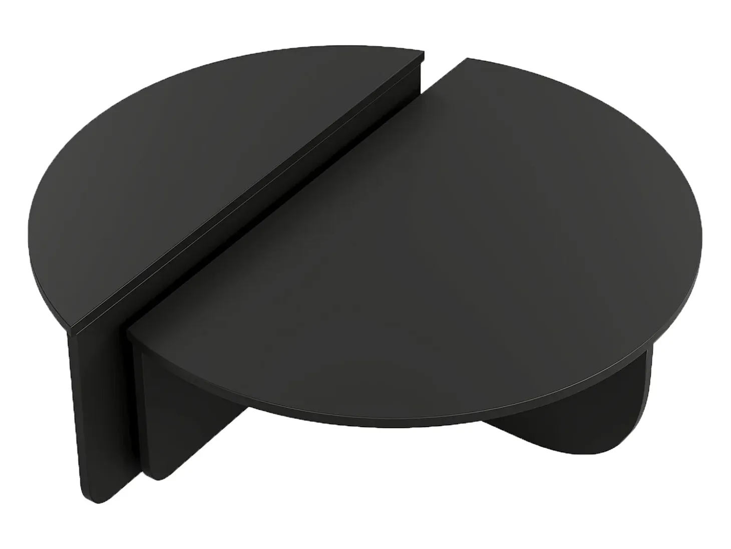 Conjunto de 2 mesas de centro nido - Color: Negro - ALOEVA