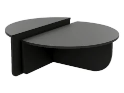 Conjunto de 2 mesas de centro nido - Color: Negro - ALOEVA