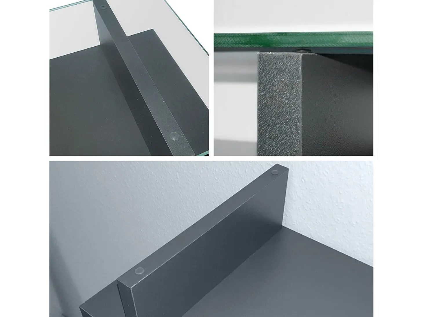 Conjunto de armario Loret V2 Mini, Carcasa en negro mate / Frente en gris arena alto brillo