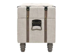 Conjunto de banco de almacenamiento de 3 piezas, madera maciza y acero