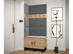 Conjunto de guardarropa Artin 11 196/84/46 (Roble/Manila 16)