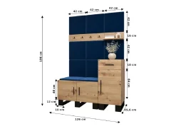 Conjunto de guardarropa Artin 5 196/126/46 (Roble/Manila 02)