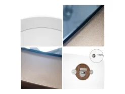 Conjunto de guardarropa Florence con zapatero y 2 espejos de pared, Hecho en ALEMANIA, negro mate/negro mate