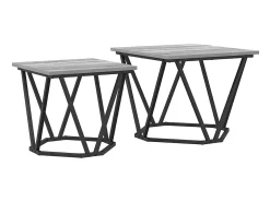 Conjunto de mesas auxiliares 2 piezas Gris sonoma 50 x 50 x 40 cm