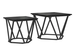 Conjunto de mesas auxiliares 2 piezas Roble negro 50 x 50 x 40 cm