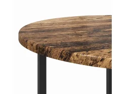 Conjunto de mesas auxiliares 2 piezas Madera vieja y Negro