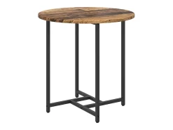 Conjunto de mesas auxiliares 2 piezas Madera vieja y Negro