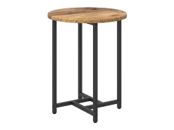 Conjunto de mesas auxiliares 2 piezas Madera vieja y Negro