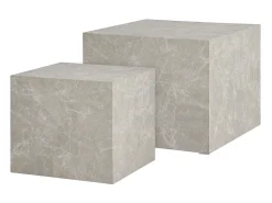 Conjunto de Mesitas Auxiliares Prague, Gris, 40x40x36 cm, Kendra Home
