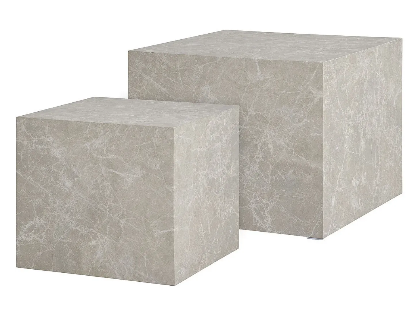 Conjunto de Mesitas Auxiliares Prague, Gris, 40x40x36 cm, Kendra Home