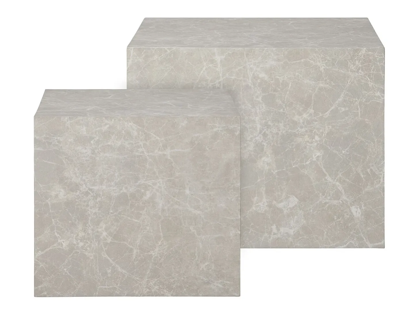 Conjunto de Mesitas Auxiliares Prague, Gris, 40x40x36 cm, Kendra Home