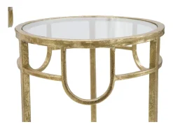 Conjunto de Mesitas Auxiliares VKH428, Oro, 33x33x70 cm, Kendra Home