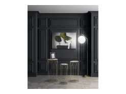 Conjunto de Mesitas Auxiliares VKH597, Oro, 32x32x71 cm, Kendra Home