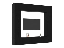 Conjunto de mueble de TV de 8 piezas Roble negro 100 x 30 x 30 cm