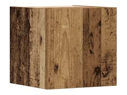 Conjunto de mueble de TV de pared de 5 piezas, madera vieja, madera de ingeniería
