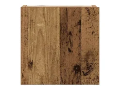 Conjunto de mueble de TV de pared de 5 piezas, madera vieja, madera de ingeniería