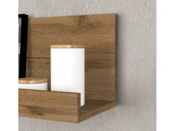 Conjunto de mueble de TV Chronos en topo mate y roble 190/350x40 cm