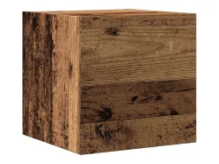 Conjunto de mueble de TV de pared de 7 piezas, madera envejecida, madera de ingeniería