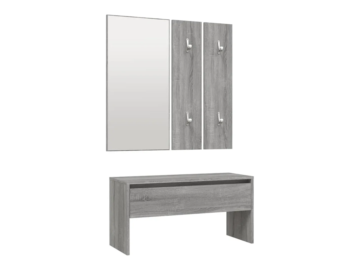 Conjunto de muebles de pasillo Sonoma Gray de madera de ingeniería