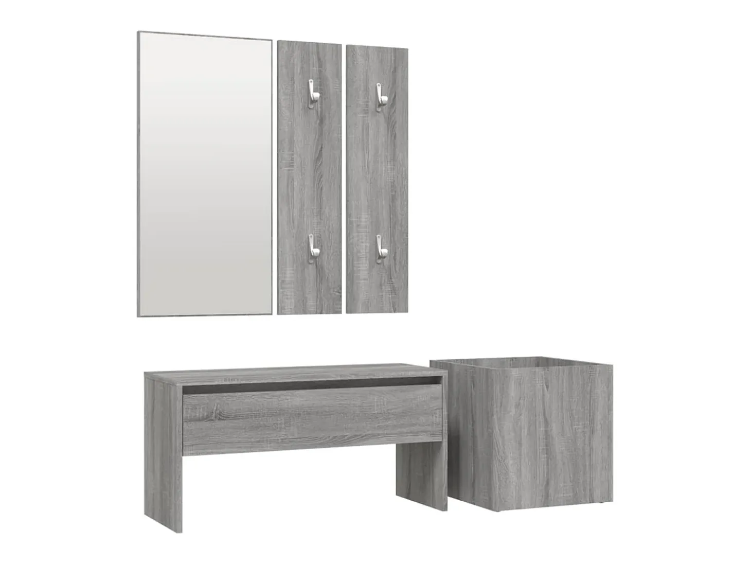 Conjunto de muebles de pasillo Sonoma Gray de madera de ingeniería