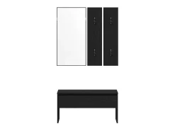 Conjunto de muebles de recibidor 4 piezas Roble negro 80 x 30,5 x 40 cm