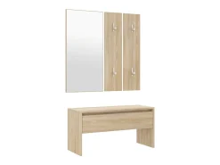 Conjunto de muebles de recibidor de madera de ingeniería de roble Sonoma