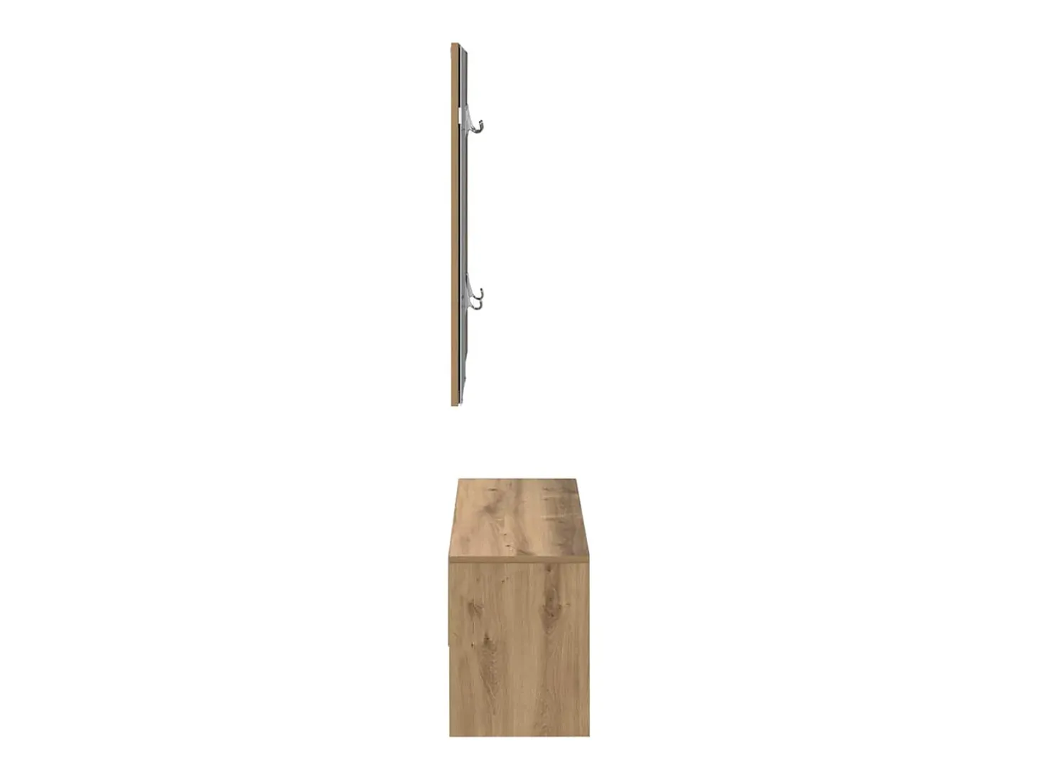 Conjunto de muebles de recibidor de madera de ingeniería de roble hecho a mano