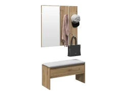 Conjunto de muebles de recibidor de madera de ingeniería de roble hecho a mano